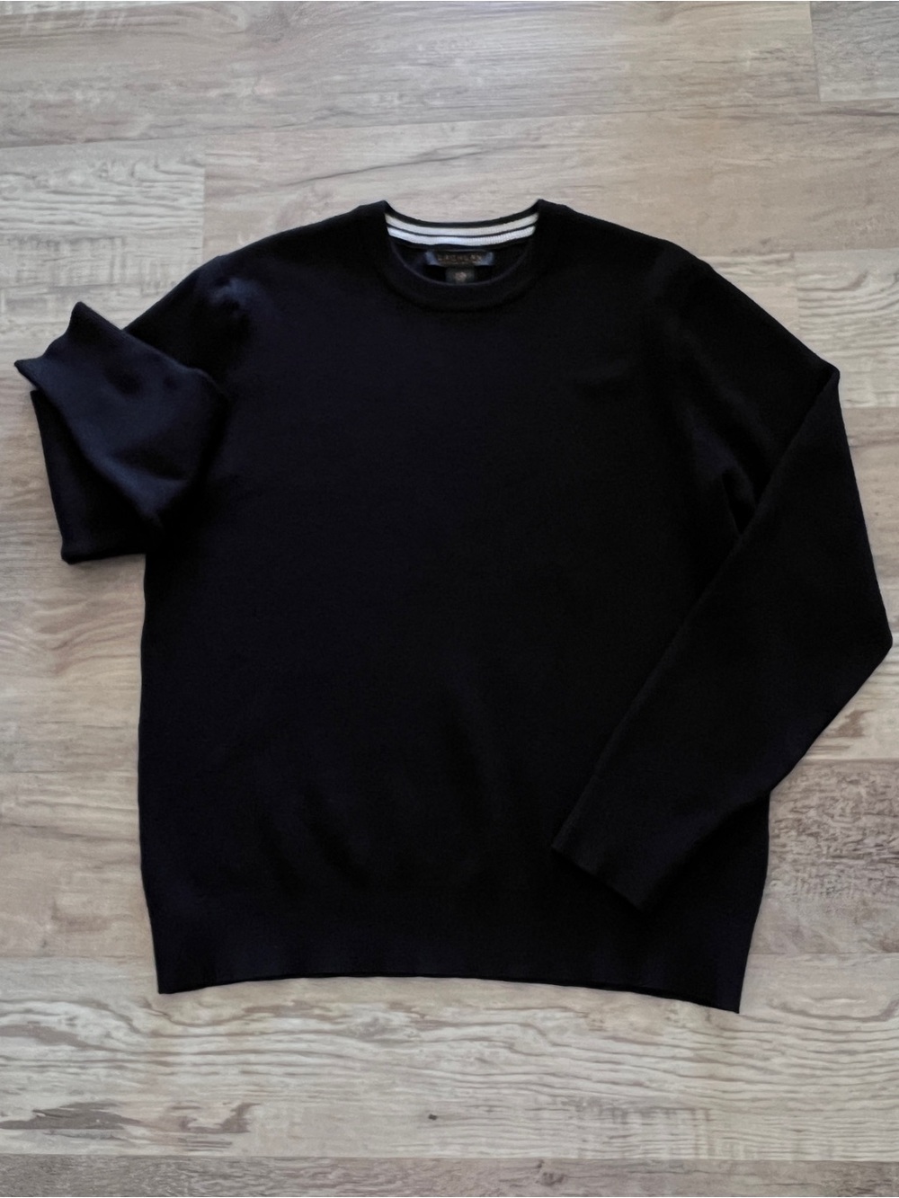 Lachlan British Inspired Sweater Mens M Black Knit Preppy Dark Academia